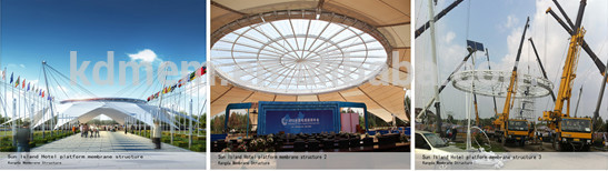 tent and awning fabric membrane structure natatorium PVDF PTFE material