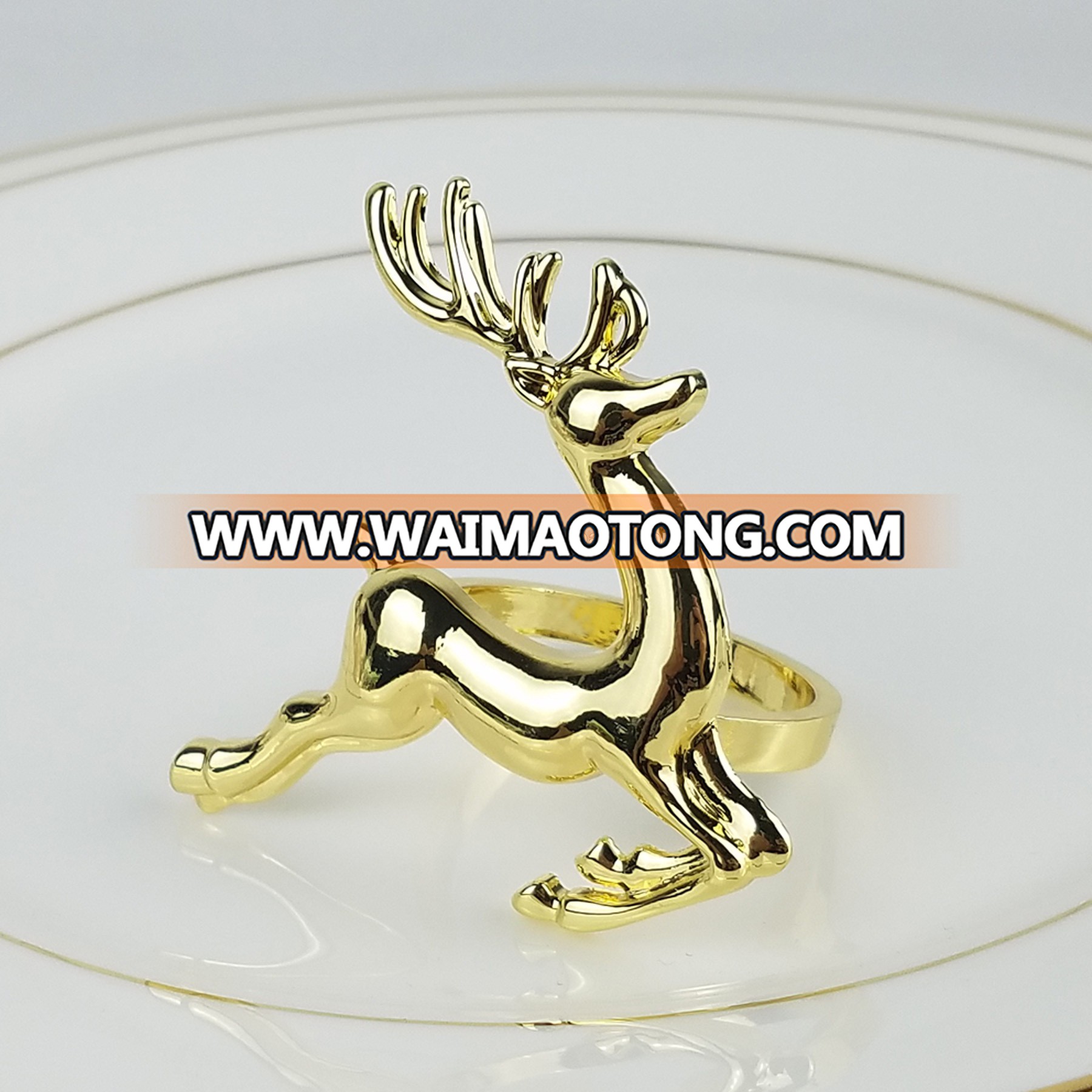 free shipping hot selling christmas reindeer napkin ring