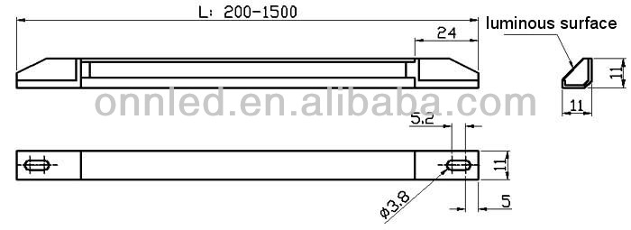 V Shape Led Refrigerator Lighting 12v / 24v , 2ft-6ft