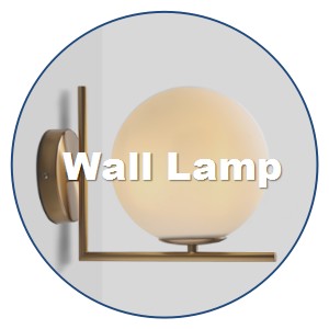 Decorative 2 Heads Metal Wall Lamp Indoor Modern Glass LED Wall Sconce