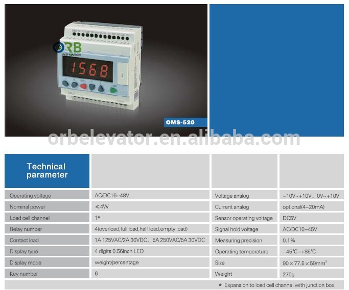 Elevator weight sensor OMS-520