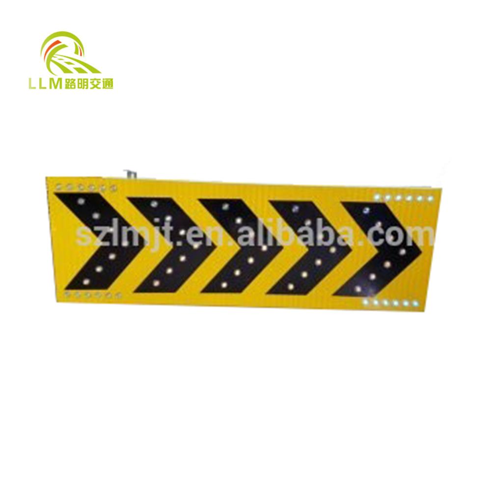 LED solar powered traffic safety flashing arrow sign