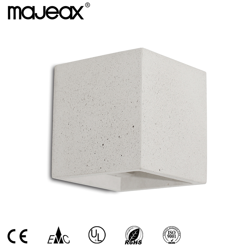 majeax lighting factory hot sale surface mounting cube shape white sandstone material G9 socket led wall lamp light for room