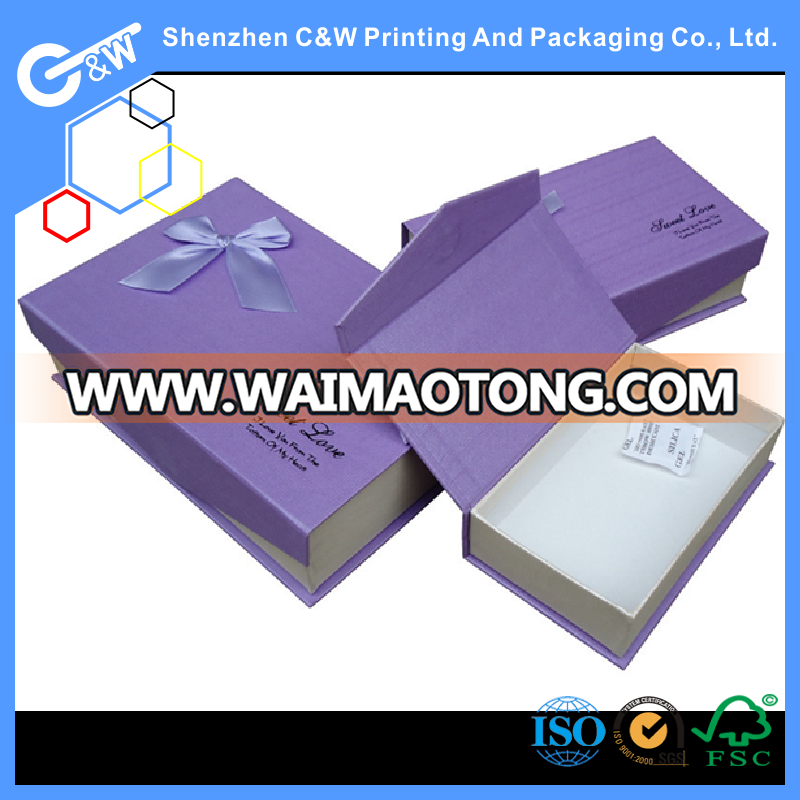 Custom printed folding paper packaging gift box with magnetic closure for cosmetics gift packaging