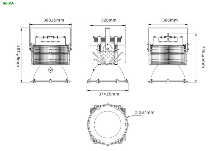 Manufacturer good heat dissipation 5years warranty CE ROHS Appoved led mining light