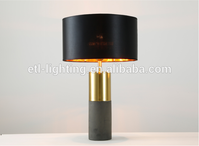 Post-modern nordic table lamp minimalist hotel LED metal table light with stone base ETL32025