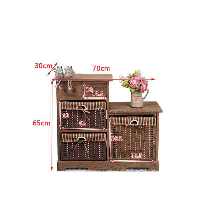 Wooden drawer type cabinet storage cabinet