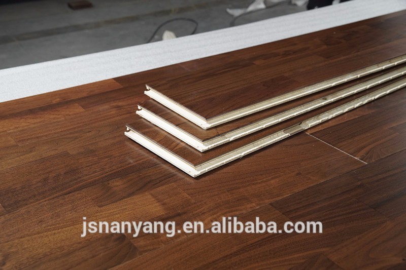 Natural color American walnut 3 layer 3 stripes industrial parquet flooring