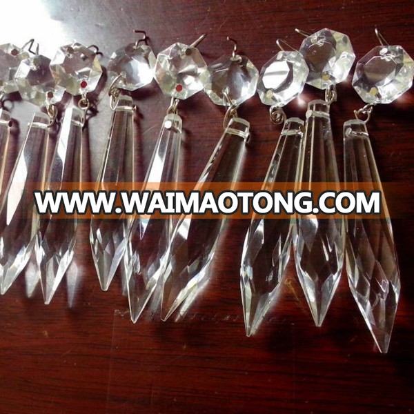 Crystal Beads Strands with brass wire and bow tie hook , keco crystal is work on all kinds crystal bead chain