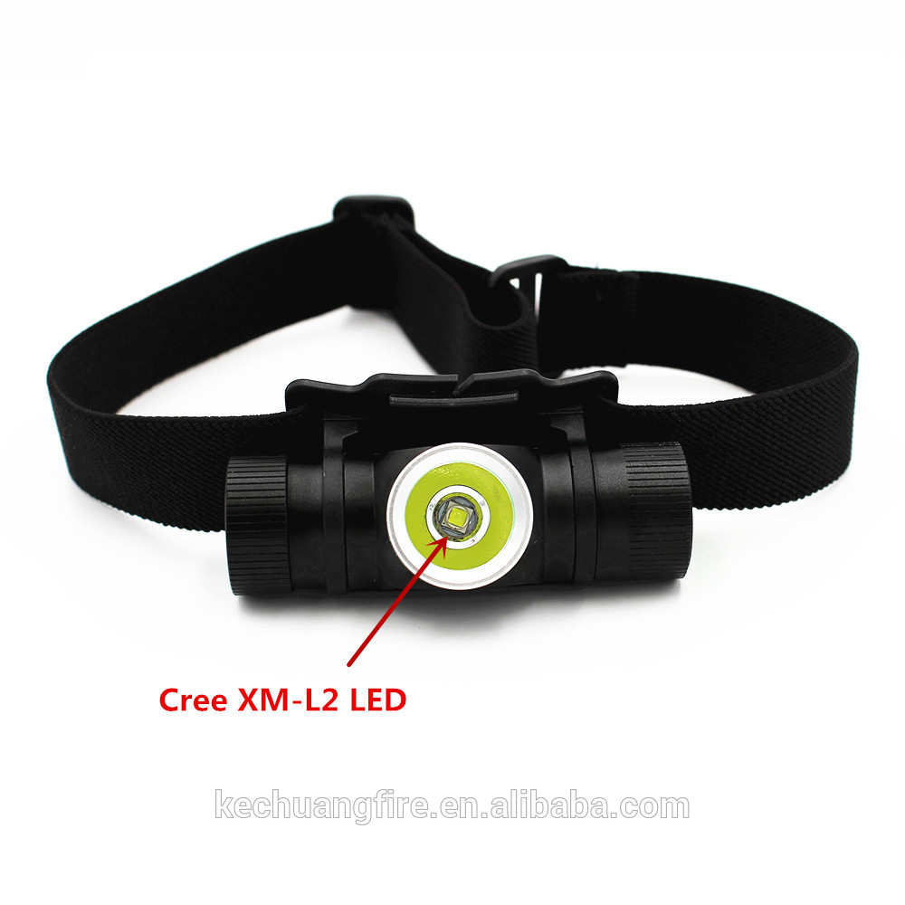 Factory Rechargeable Aluminum Alloy 1200lm Super Bright LED Headlamp With 18650 lion battery