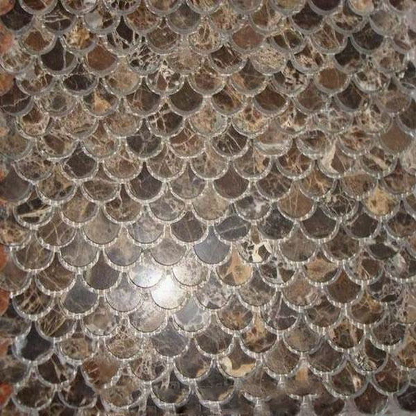 marble stone fish scale mosaic tile