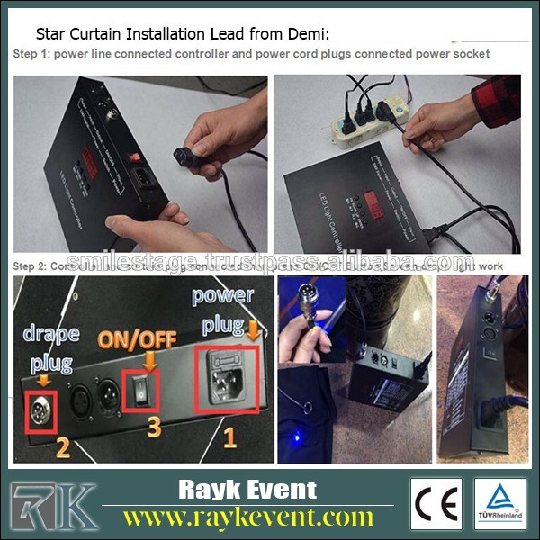 LED video curtain led christmas curtain lights Led Star Curtains