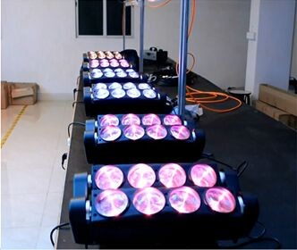 8 pcs RGBW 4in1 Moving Head Led Beam Spider Light