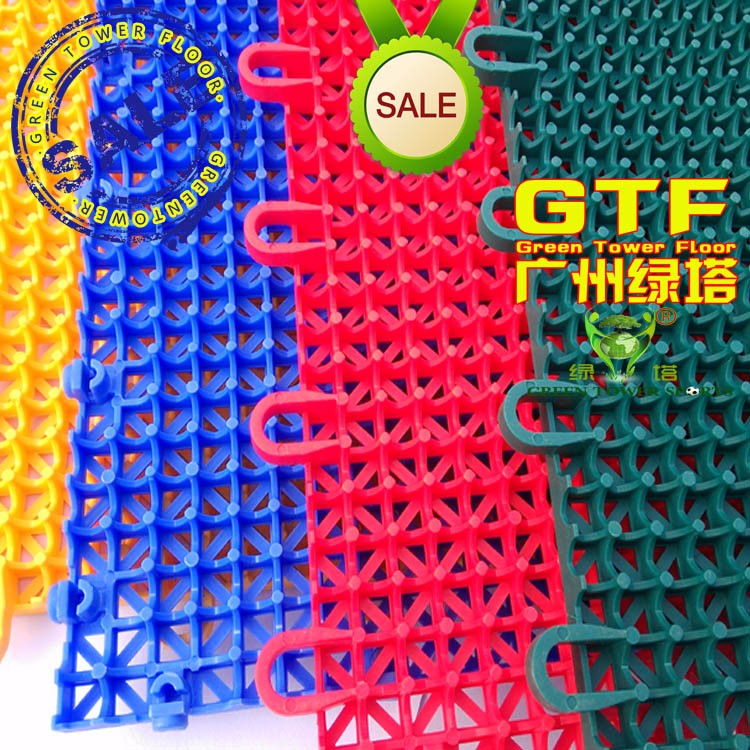 Outdoor interlocking floor tiles plastic flooring for kindergarten