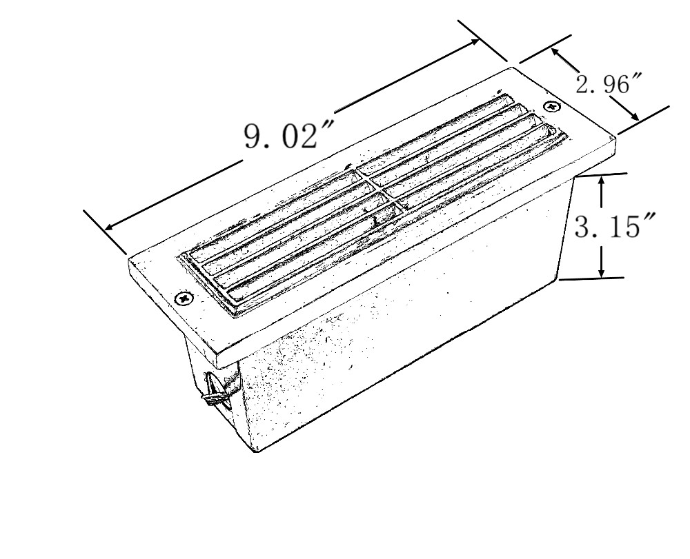 STA04 low voltage led aluminum box and louvered cover lighting fixture outdoor step stairs lights with ETL/UL approval