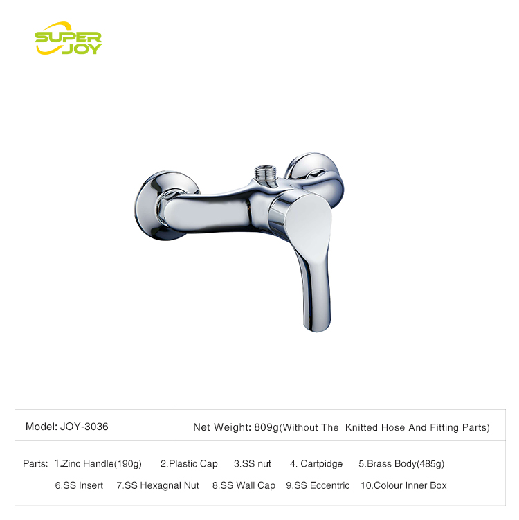 Cheap bathroom hot cold single hole handle brass shower mixer