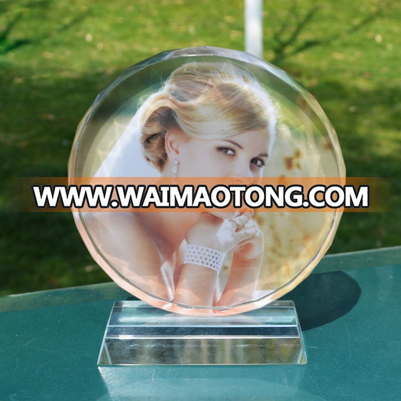 Wholesale custom blue crystal ball sports crystal trophy and company celebration awards