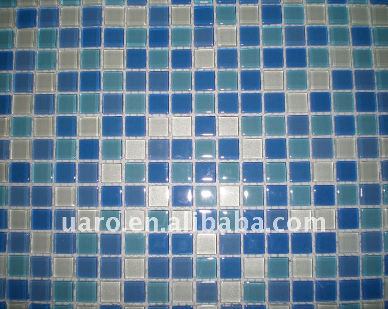 Hot sale Swimming pool Glow in the dark  crystal mosaic tile for swimming pool