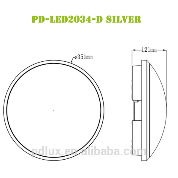 PDLUX IP44, 5.8GHz led ceiling light with sensor