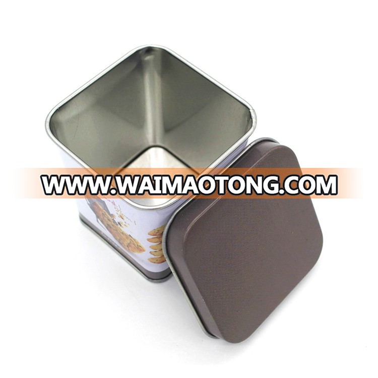 Small tin box with tapper shape, hot sale round cookie tin container