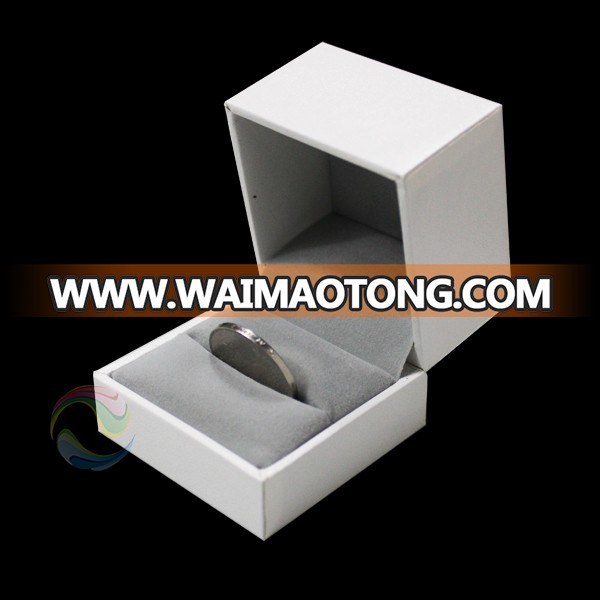 Wholesale White Luxury Custom Logo Cardboard Small Jewellery Engagement Wedding Ring Box