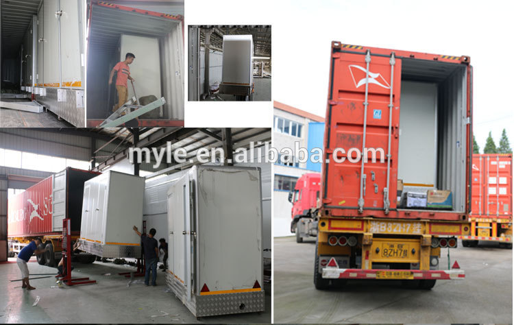 portable mobile trailer toilet