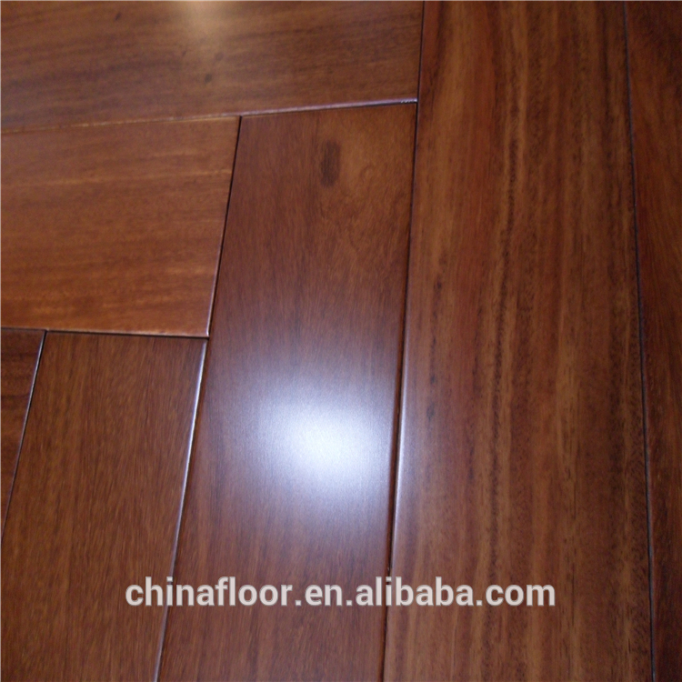 Prefinished T&G joint Mahogany Color Brazilian Teak solid wood flooring