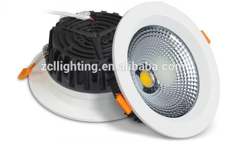 New hot selling pc aluminum CE RoHS cct adjustable dimmable cob recessed led downlight