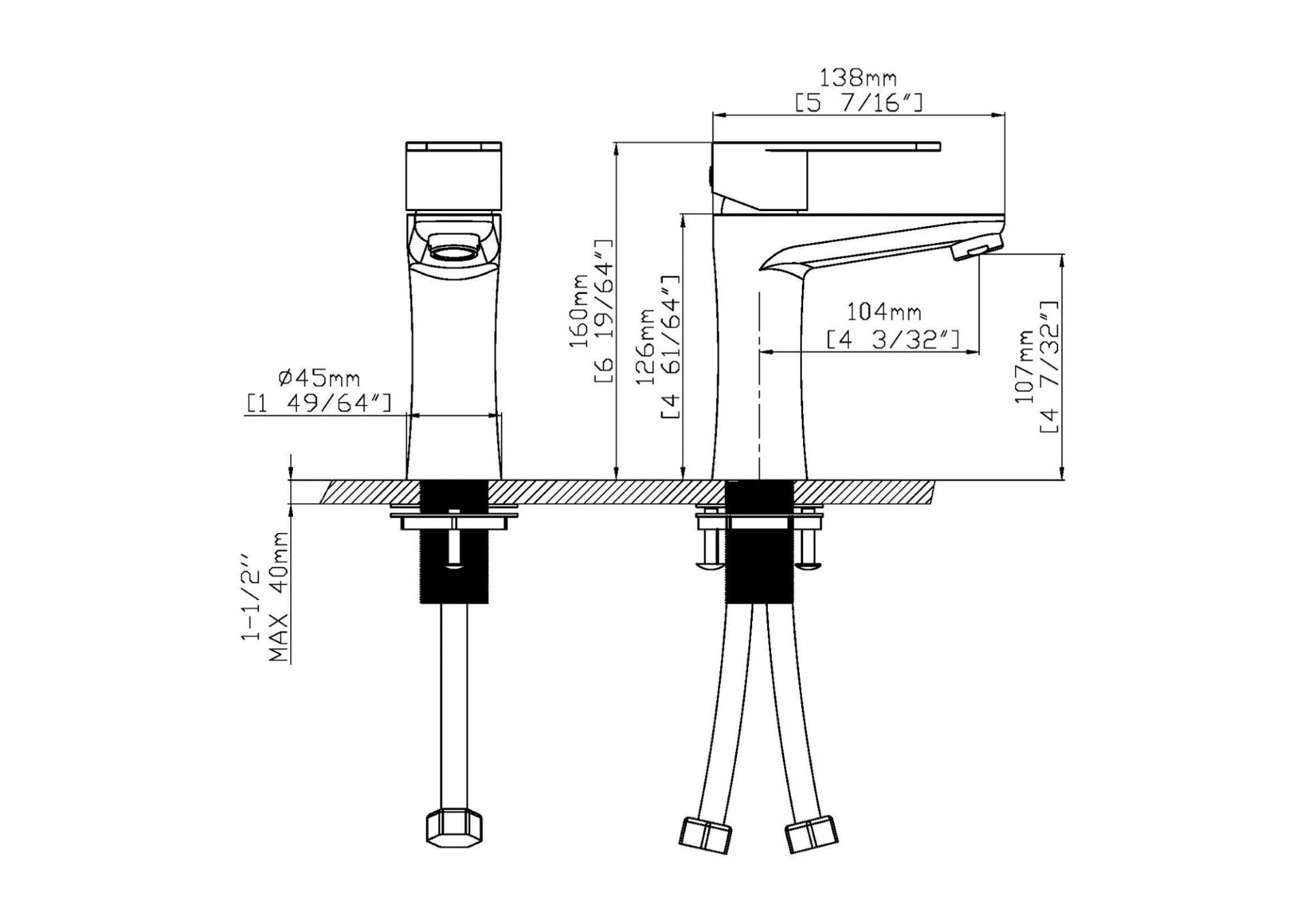 Standard single handle flexible pull out of the kitchen sink stainless steel 304 faucet