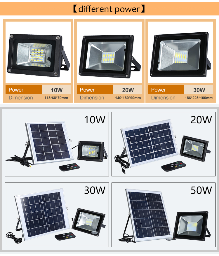 Portable IP54 Outdoor waterproof 10w 20w power bank Dimmable rgb rechargeable led flood light