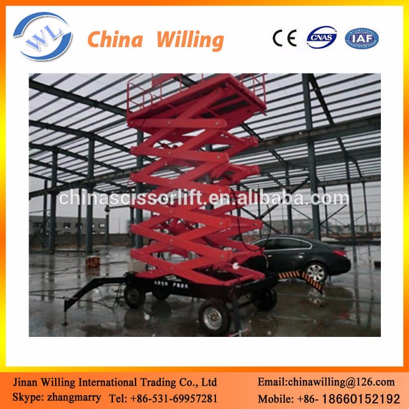 15m Hydraulic mobile scissor lift platform for wheelchair