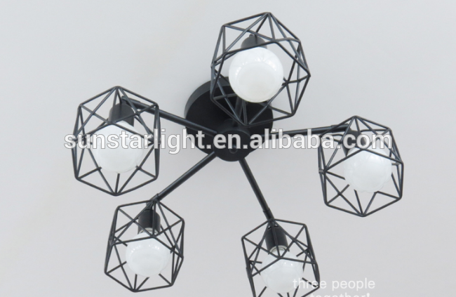 European Contemporary Spider Design Simply Ceiling Light Industrial Modern Ceiling Lamp Unique Ceiling Loft Light