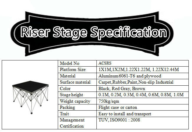 High quality aluminum portable event stage for sale