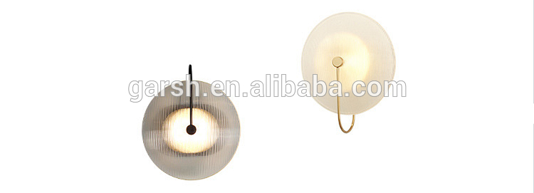 Designer Round Glass Lamp Sconce Modern LED Wall Light For Living Room