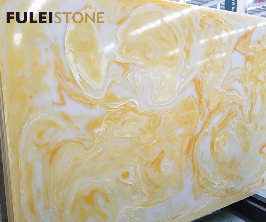 Best quality decoration material polished artificial onyx marble stone