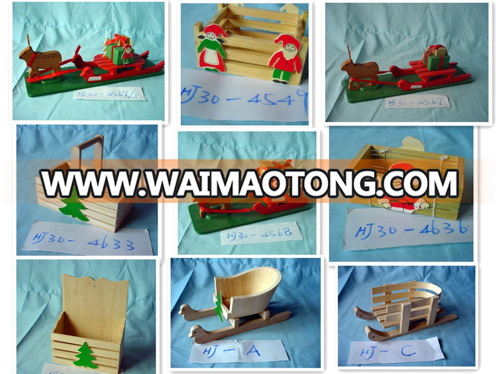 Wood craft christmas ornaments/ wooden christmas sleigh for Craft