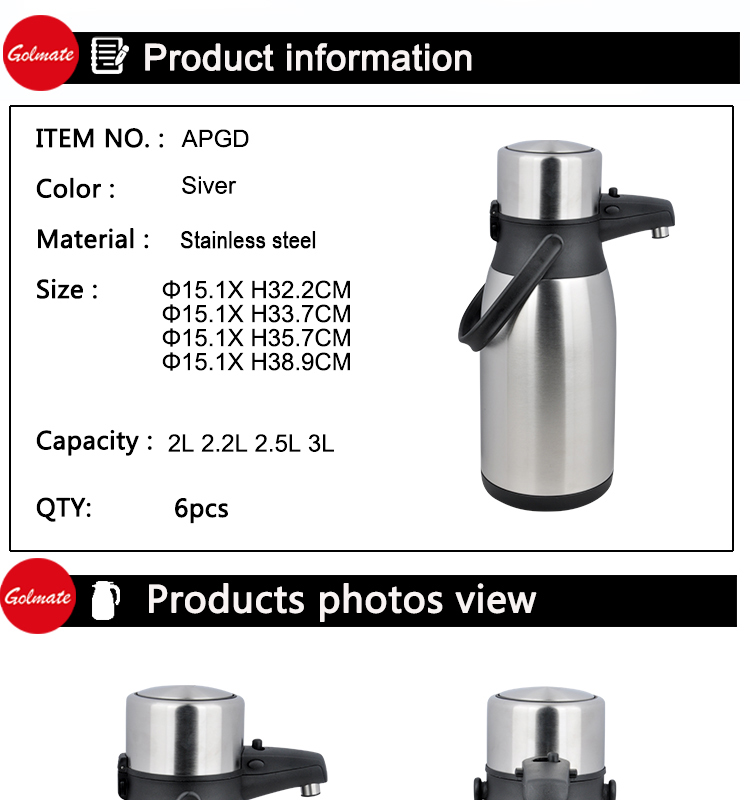 Stainless steel Insulated Japanese thermos Vacuum Airpot