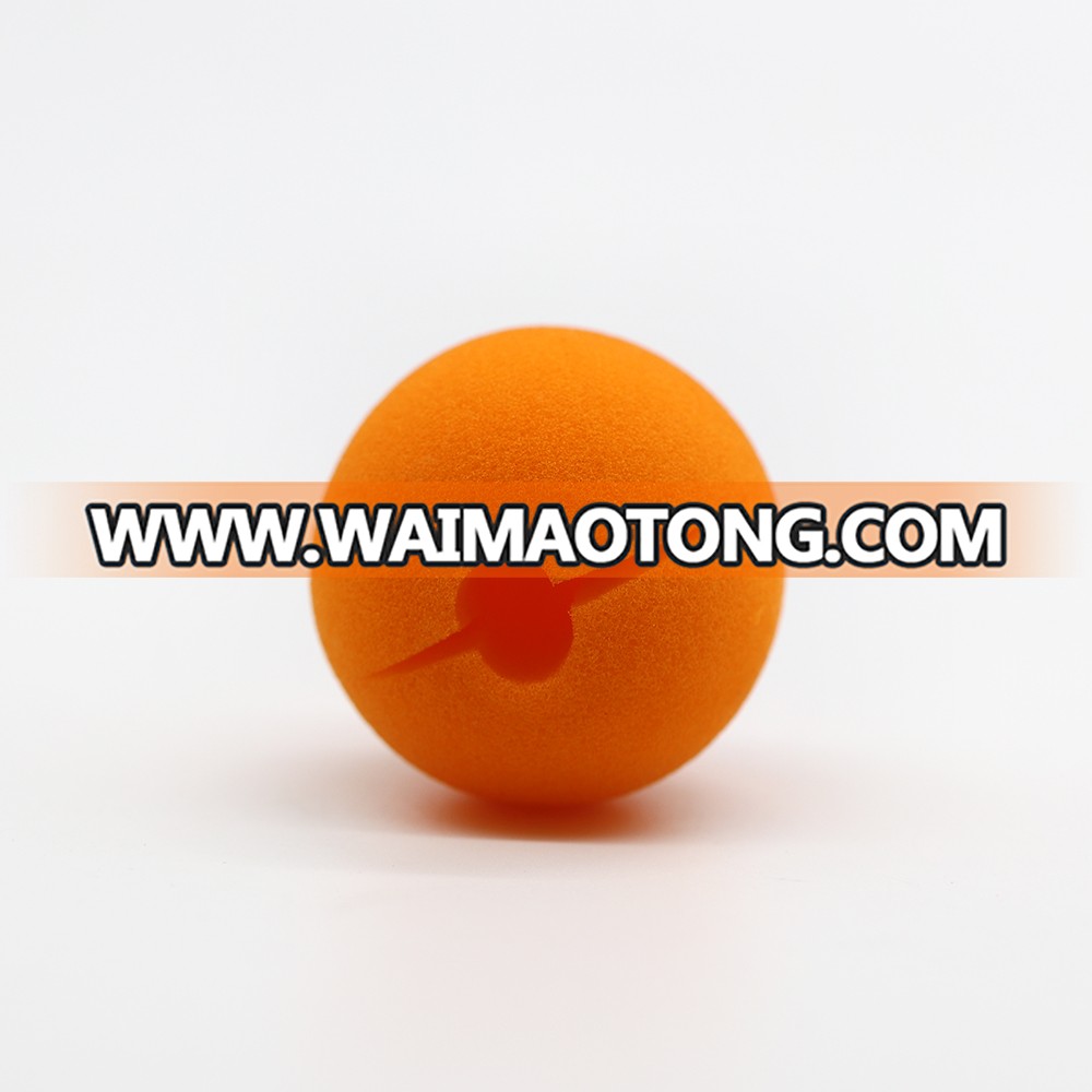 Party Favor Accesory Kid Soft Toy Orange Color PU Polyurethane Sponge Ball Clown Foam Nose