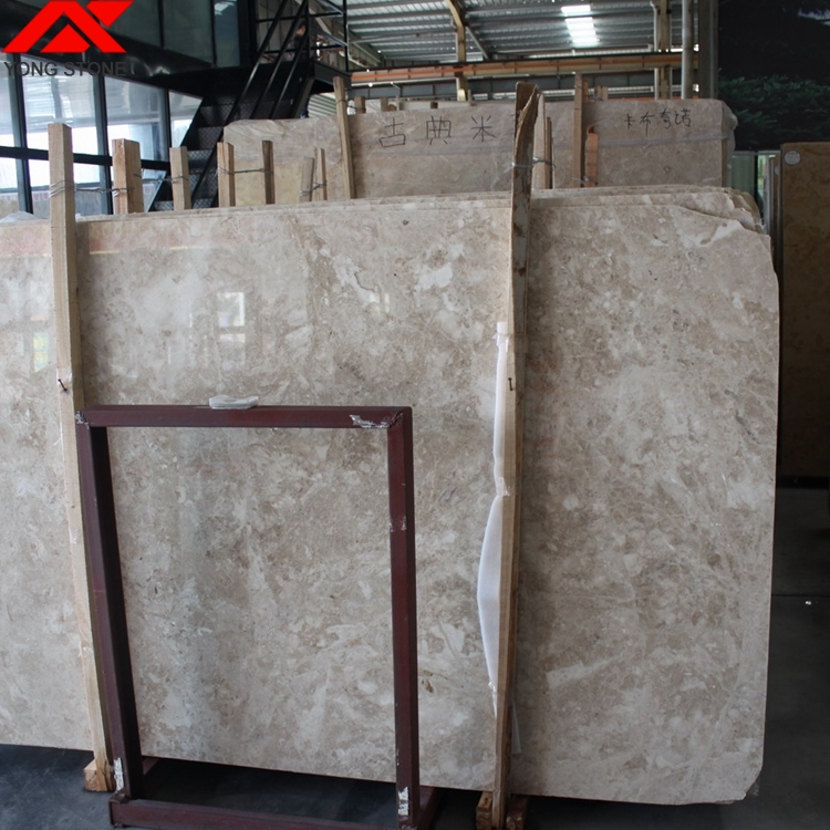 Polished cappuccino beige material marble for interior decoration