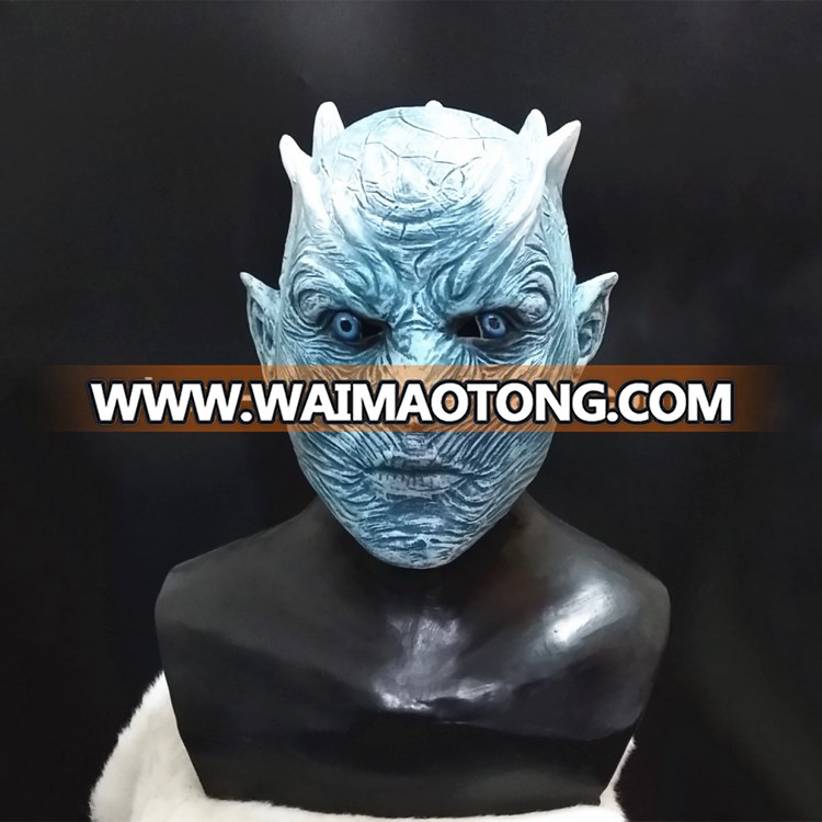 2017 Newest Design Hot Sale Night's King Rubber Mask Game of Thrones White Walker Cosplay High Quality Latex Handmade Mask