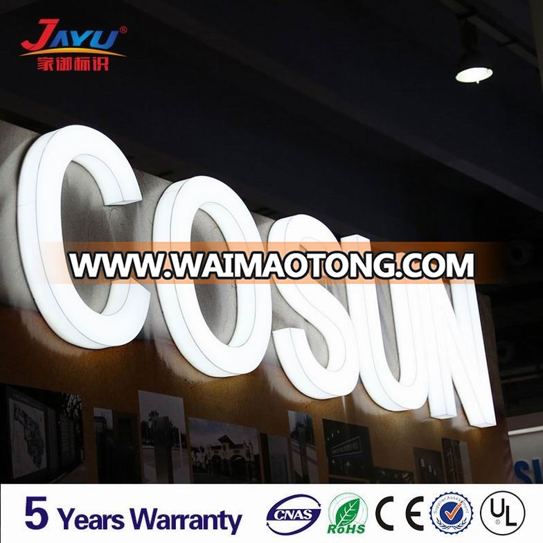 High quality custom signs Acrylic luminous characters for brands shop sign