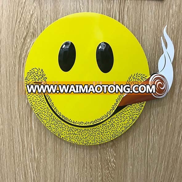 Wall decoration hanging metal smile sign funnny tin plate sign