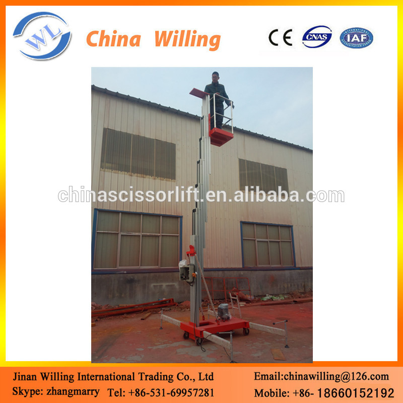 Hydraulic man lift Stationary cargo scissor elevator