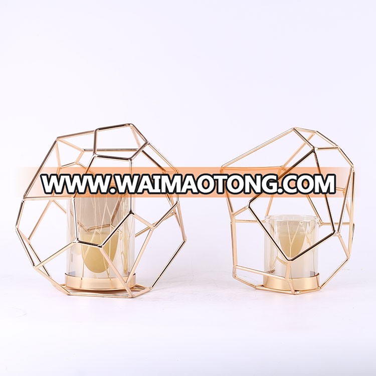 NO H010 modern tide Irregular geometry candle holder for wedding center decor