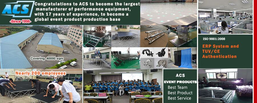 ACS four legs stage/FOUR LEGS STAGE ALUMINUM STAGE EQUIPMENT WITH PLYWOOD FOR GOOD SALE