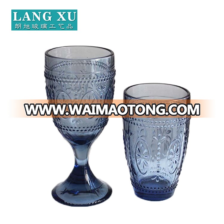 LXHY-S003 Crystal glass red wine colored glass antique goblet