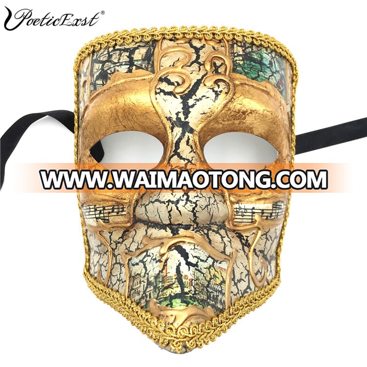 PoeticExst Wholesale adult cosplay costume full face elegant Venetian bauta mask