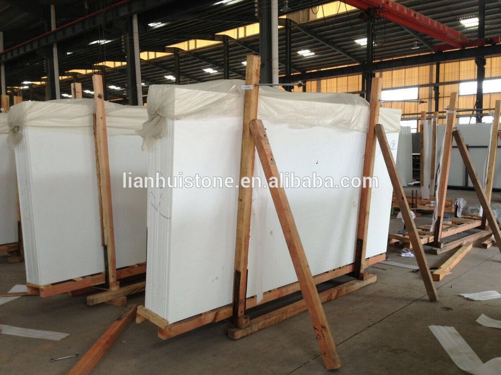 Non-porous white Crystallized Glass Stone , China white nano glass stone