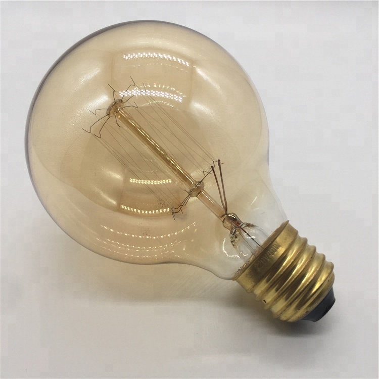 Incandescent Vintage Light G80 G95 G125 Clear And Amber Glass Edison Bulb 25 40 60W