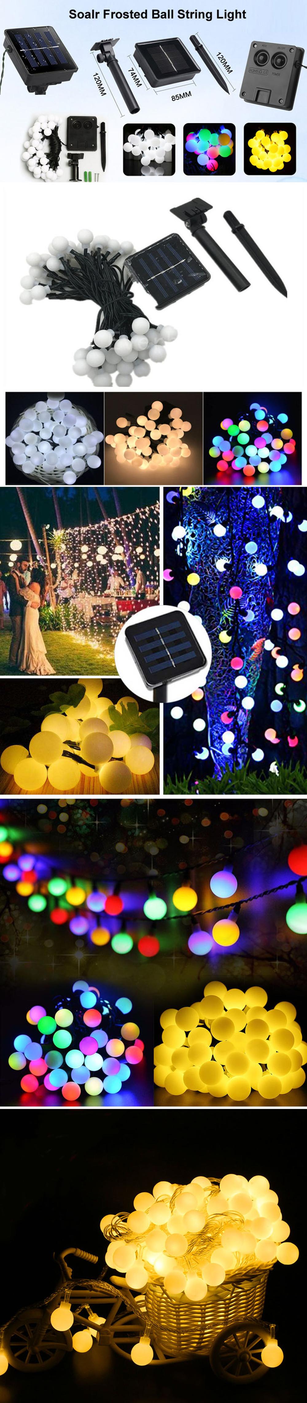 Christmas Lights Outdoor 21ft 50 LED Solar String christmas decoration led light for Home Wedding Party Decoration